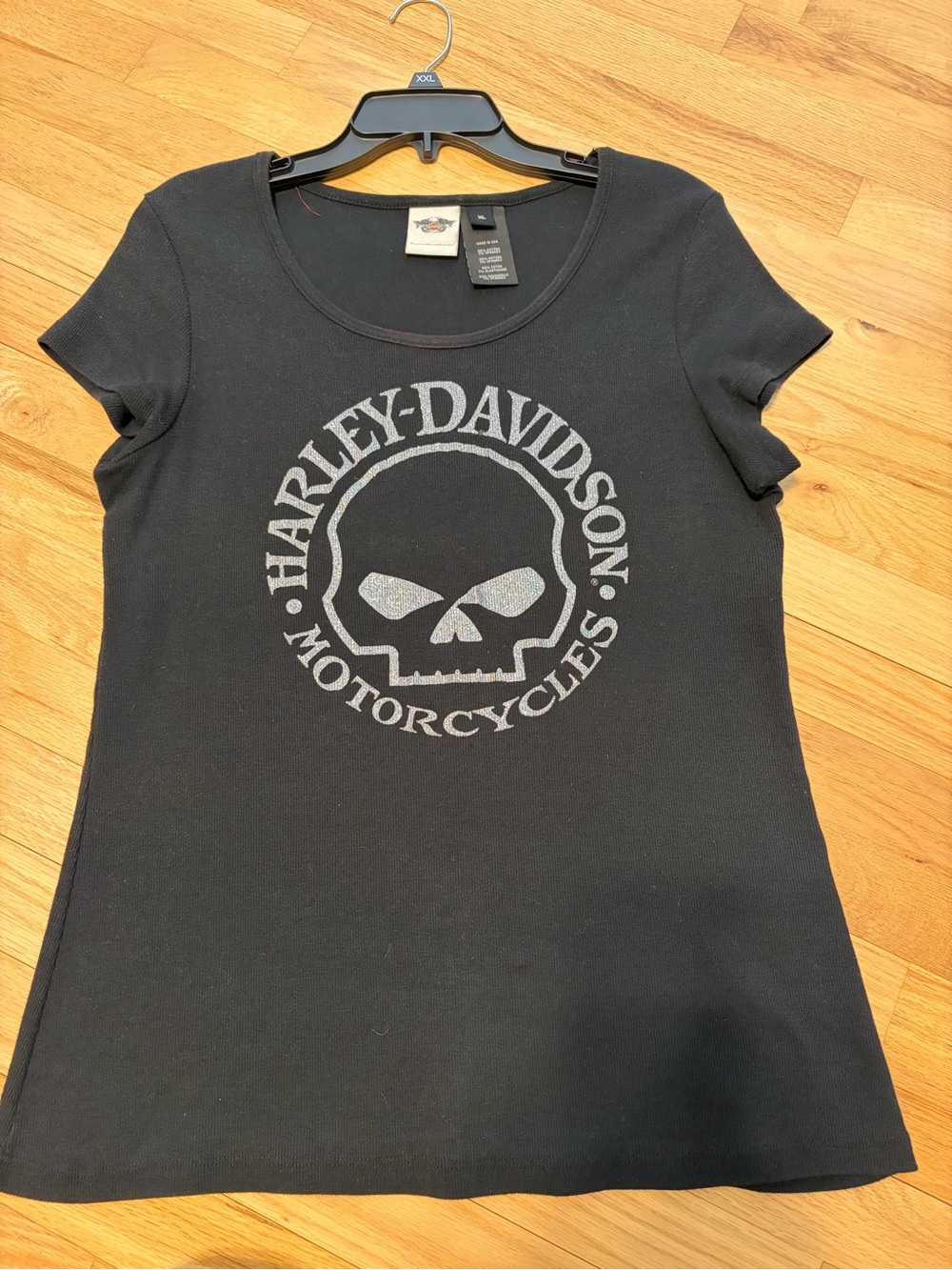 Harley-Davidson Black Short Sleeve Skull Logo Tee